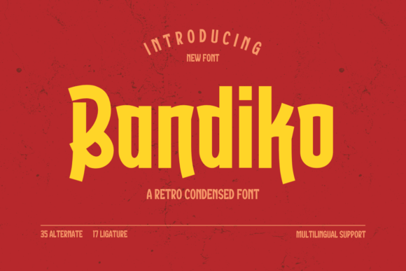 Bandiko Font: Retro Condensed Type for Digital Marketing