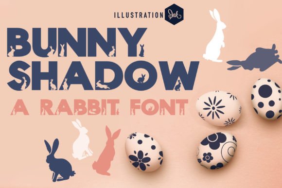 Bunny Shadow Font for Friendly Handmade Designs