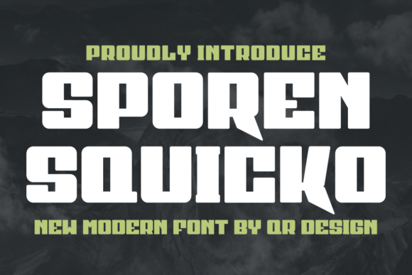 Sporen Squicko Font for Bold Editorial Design
